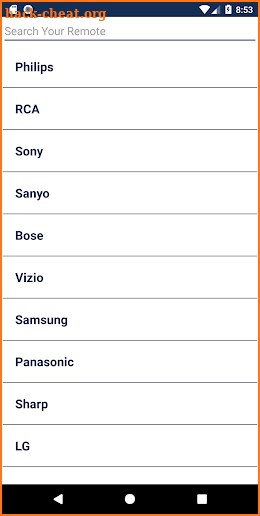 Samsung DVD Remote screenshot