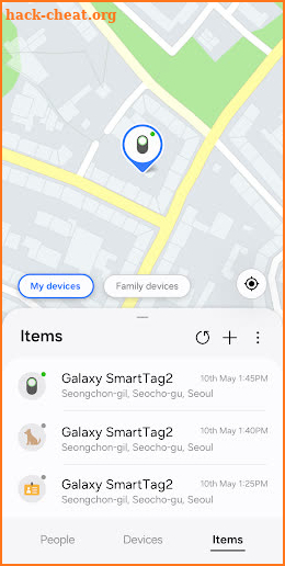 Samsung Find: Location Sharing screenshot