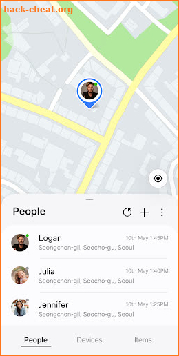 Samsung Find: Location Sharing screenshot