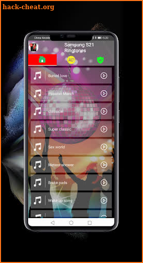 Samsung Galaxy S21 ringtones screenshot