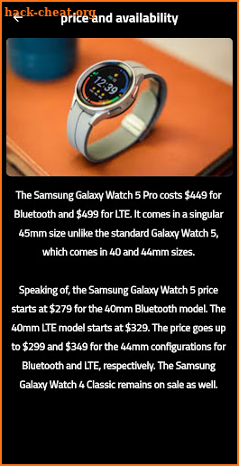 Samsung galaxy watch 5 pro screenshot