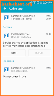 Samsung Push Service screenshot