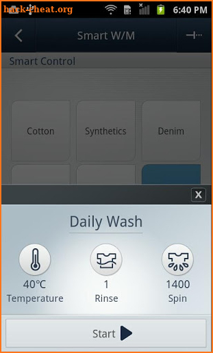 SAMSUNG Smart Washer/Dryer screenshot