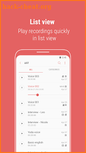 Samsung Voice Recorder screenshot