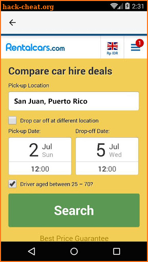 San Juan Car Rental, Puerto Rico screenshot