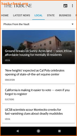San Luis Obispo Tribune news screenshot