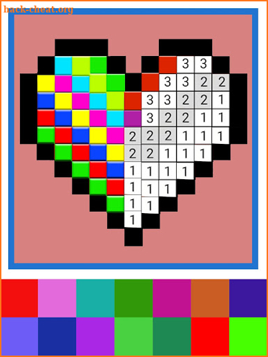 sandbox color by number - my pixel art screenshot