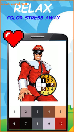 Sandbox Pixel art : Color By Number Street Fighter screenshot