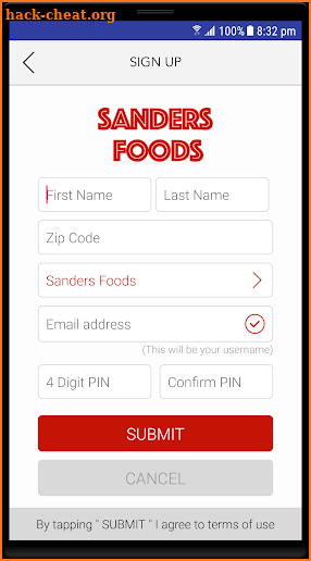Sanders Foods screenshot