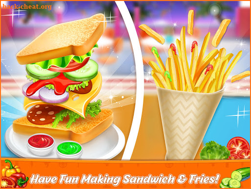 Sandwich And Fries Maker: Fast Food Cooking Games screenshot