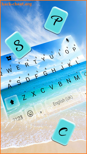 Sandy Beach Keyboard Background screenshot