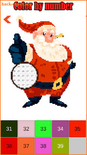 Santa Claus Color by Number Sandbox Pixelart Color screenshot