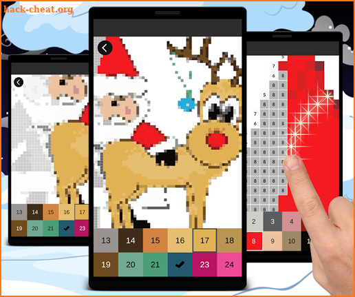 Santa Claus Pixel Art: Christmas Color By Number screenshot