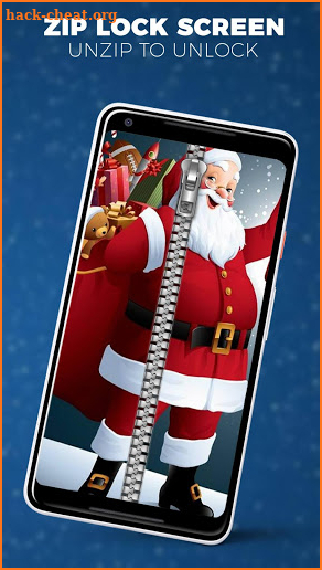 Santa Claus Zipper Lock Screen, Christmas Zip Lock screenshot