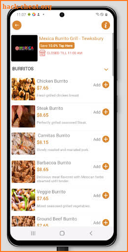 Santa Fe Burrito Grill screenshot
