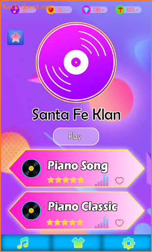 Santa Fe Klan piano Game screenshot