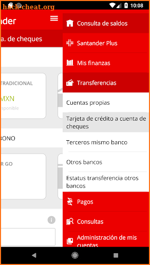Santander móvil screenshot