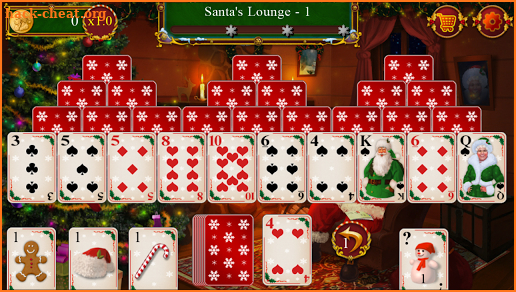 Santa's Christmas Solitaire TriPeaks screenshot