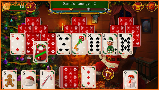 Santa's Christmas Solitaire TriPeaks screenshot