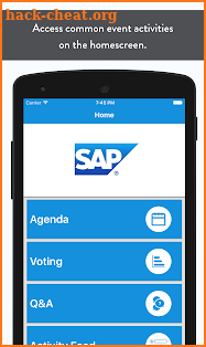 SAP Event screenshot