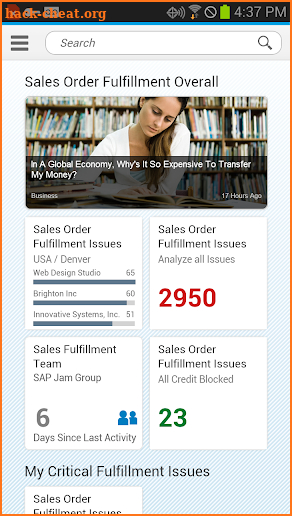 SAP Fiori Client screenshot