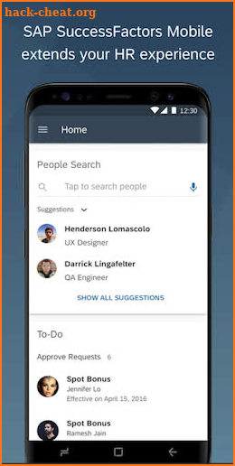 SAP SuccessFactors Mobile screenshot