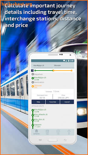 Sapporo Subway Guide and Metro Route Planner screenshot