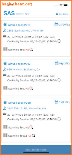 SAS Retail Services Scanner screenshot