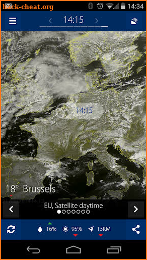 Sat24, Weather satellite screenshot