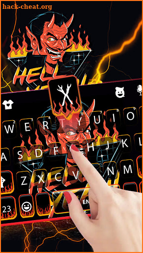 Satan Fire Keyboard Background screenshot