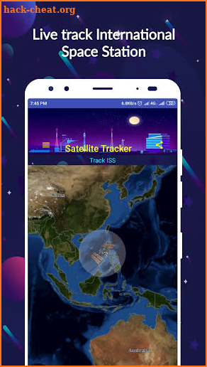 Satellite & ISS Tracker screenshot