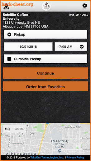 Satellite Coffee Online Ordering screenshot