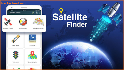Satellite finder - Map Area Calculator, Clinometer screenshot