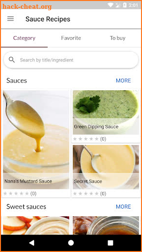 Sauce Recipes screenshot