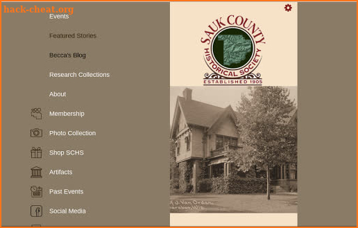 Sauk County Historical Society screenshot