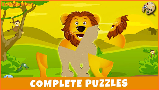 Savanna - Puzzles and Coloring Games for Kids screenshot