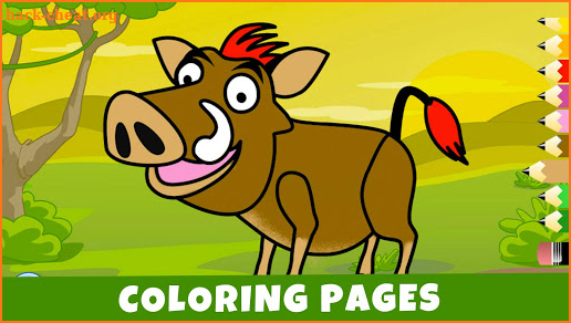 Savanna - Puzzles and Coloring Games for Kids screenshot
