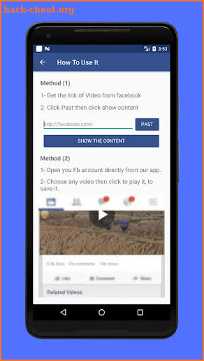 Save and Watch video for Fb video downloader- 2019 screenshot