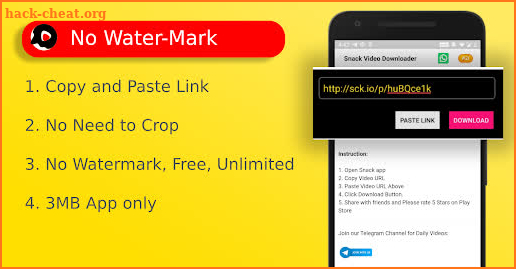 SAVE IT - Snack Video Download without watermark screenshot