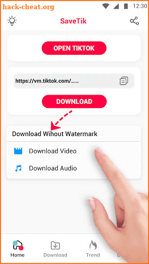 SaveTik TT Video Downloader No Watermark screenshot