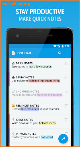 Saving Notes - Notepad screenshot