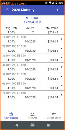 Savings Bond Calculator Plus screenshot