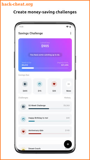 Savings Challenge screenshot