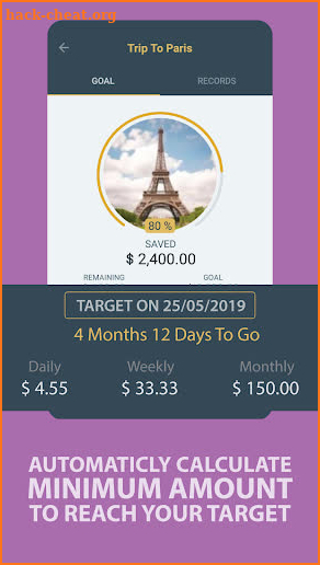 Savings Goal screenshot