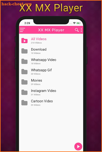 SAXX Video Player : All Format Video Player screenshot