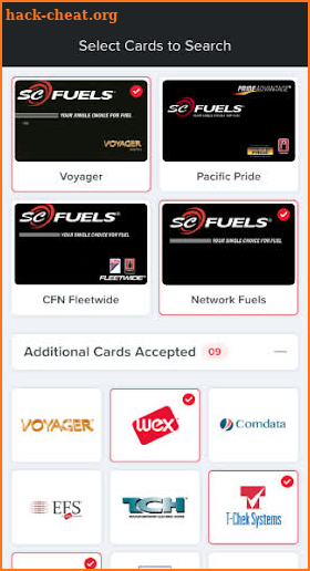 SC Fuels Site Locator screenshot