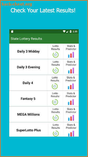SC Lottery Results screenshot