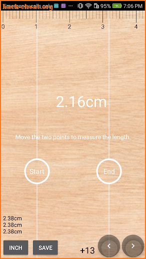 Scale Ruler App with Tape Measure screenshot