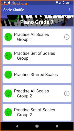 Scale Shuffle ABRSM Piano Scale Flashcards Grade 7 screenshot