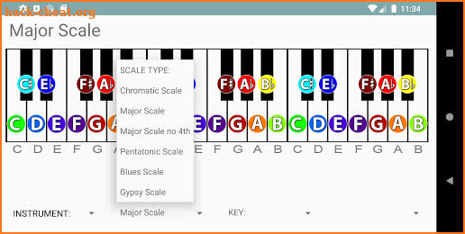 Scalulator: scales & chords for 10 instruments screenshot